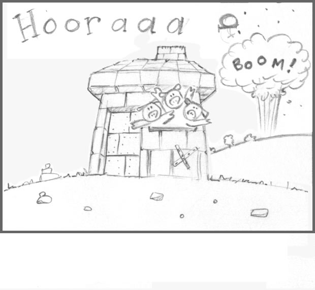 three little pigs storyboard panel