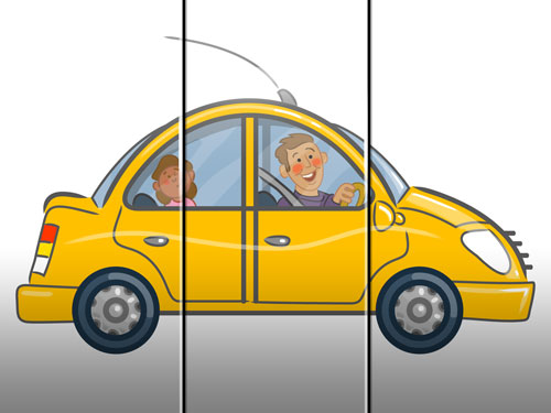 car illustration art for kids' game app
