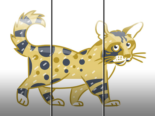 cat illustration art for kids' game app