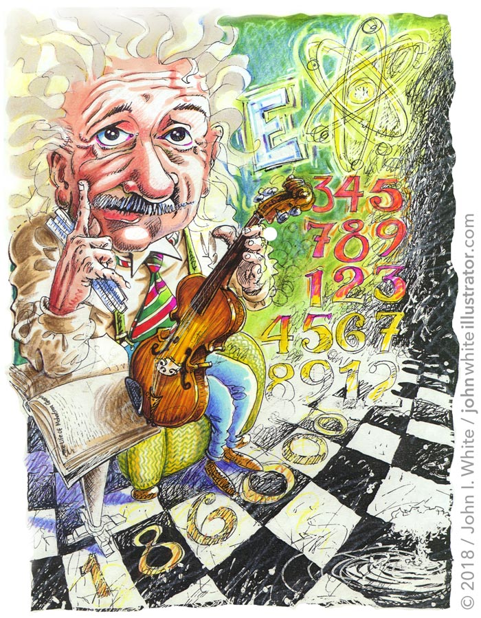 illustration of albert einstein