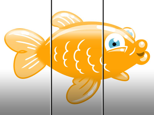 goldfish illustration art for kids' game app