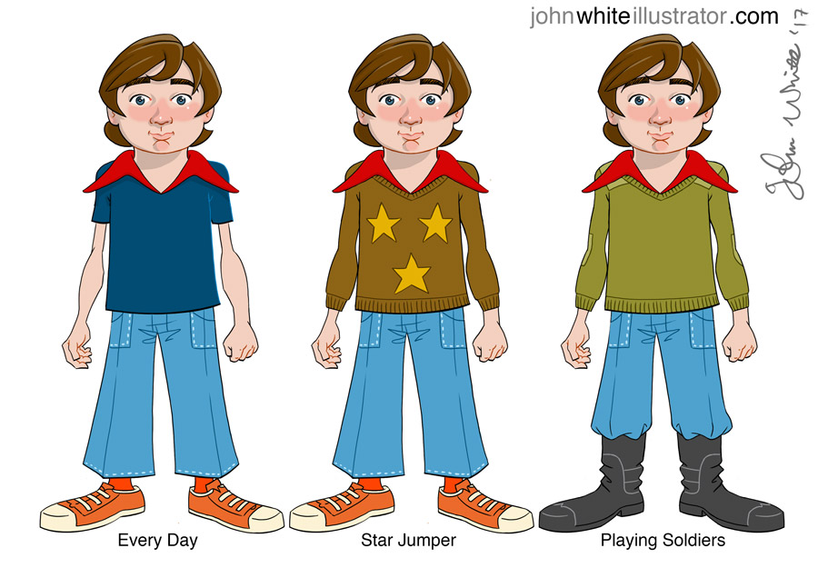 comic and animation character clothing designs