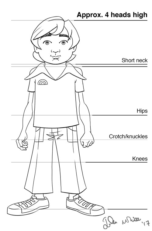 animation and comic character body proportions