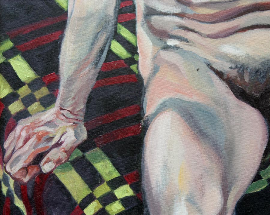 detail of life painting oils male nude