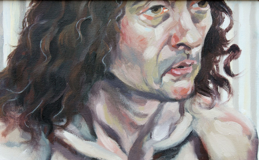 detail of life painting oils male nude