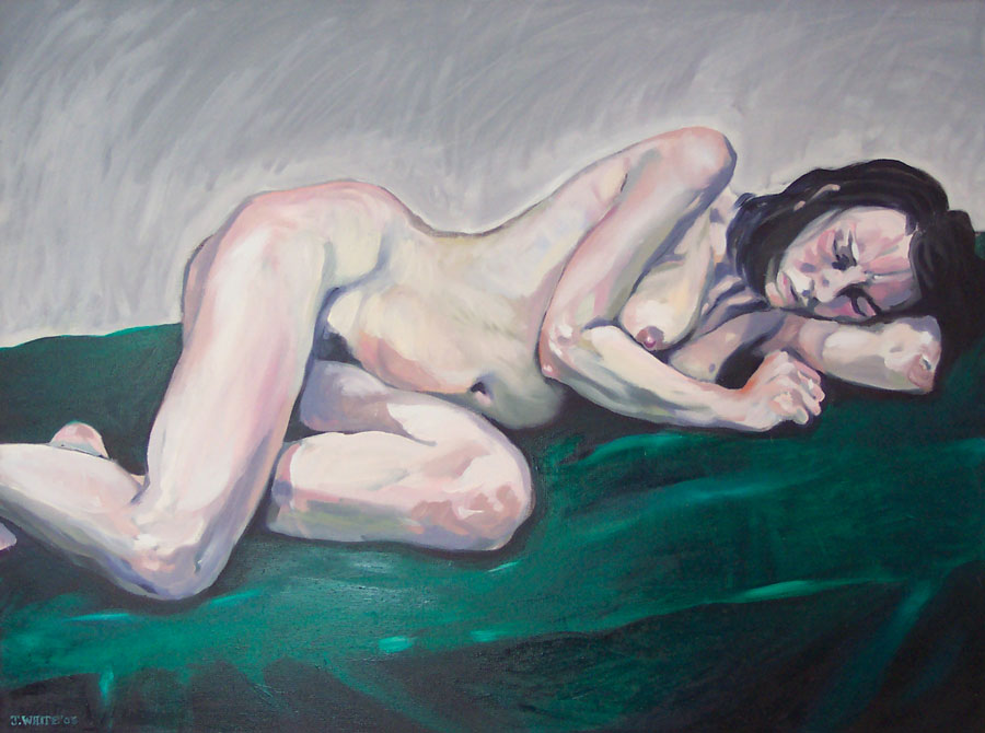 life painting oils female nude