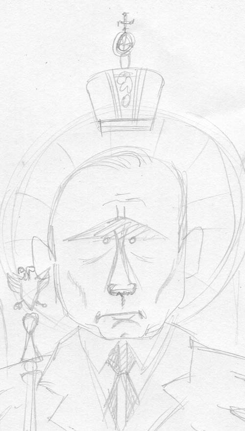 putin cartoon sketch