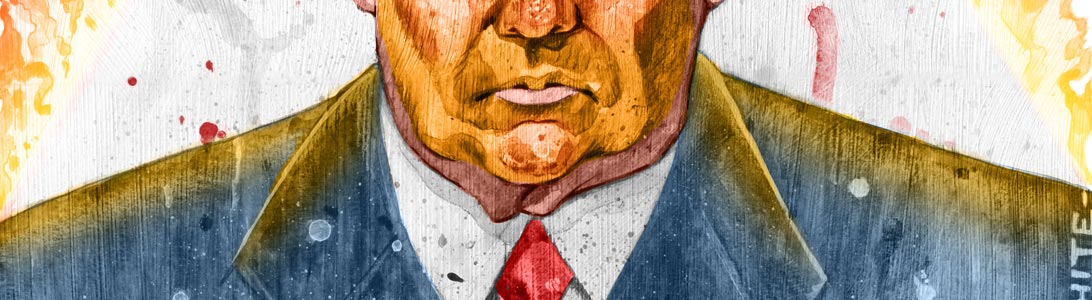 detail of donald trump illustration