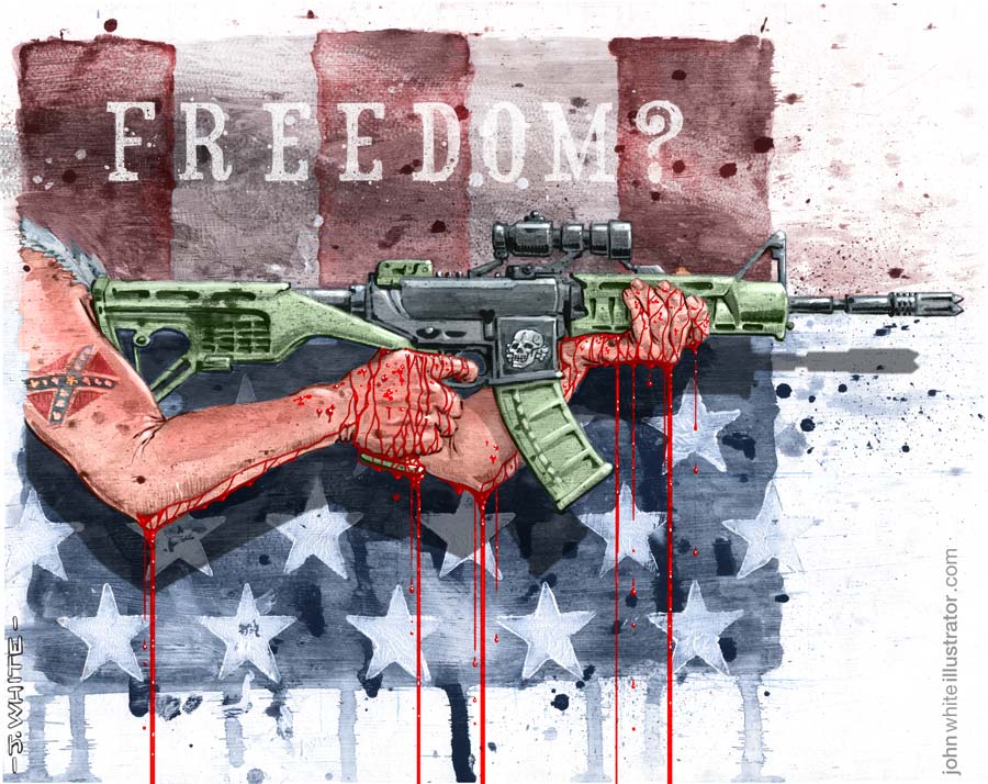 illustration about american USA gun control and the NRA ar-15 bump stock