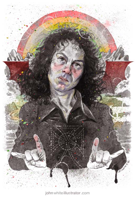 illustration art of ronnie james dio