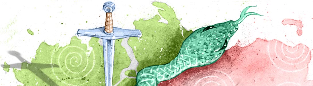 preview of celtic style irish editorial illustration about the british border in ireland 