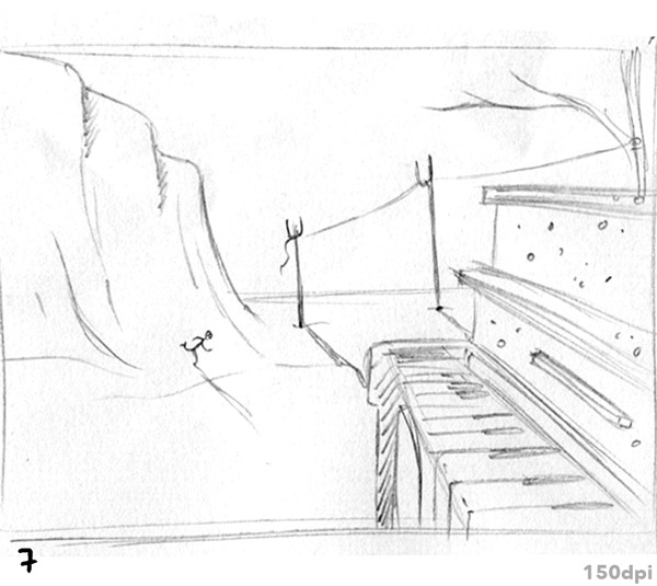 sketch for album cover art piano dali surrealism