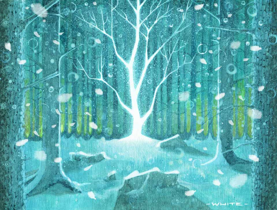 winter ash painted illustration